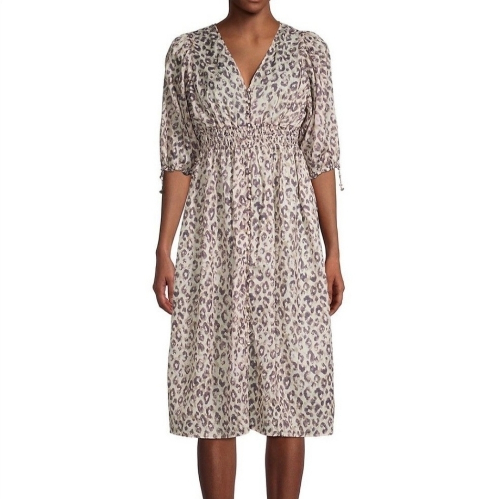 NEW 70/21 Small Animal Print Button Front Dress